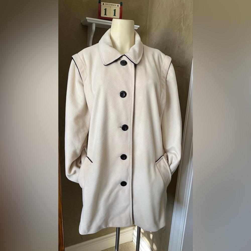 Kashmiracle by Wellington made in USA blazer Pea Coat Overcoat Jacket 18WP Ivory